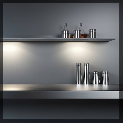 Okleina ALVAR STYL KI01 METALICZNY CHROM Chromed Metal 122cm
