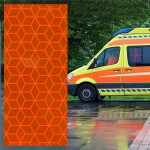 VC412RA folia odblaskowa pomarańczowa fluor klej kanalikowy typ 2 (mb) 