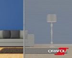 Folia dekoracyjna na szkło Oracal G002 srebrne paski 10mm szer.152cm (mb)  